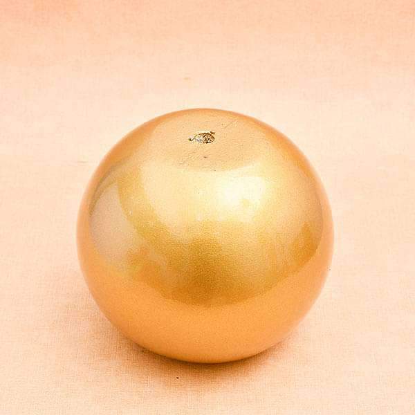 8 inch (20 cm) SML-002 Round Fiberglass Planter (Golden Color) - Image 2
