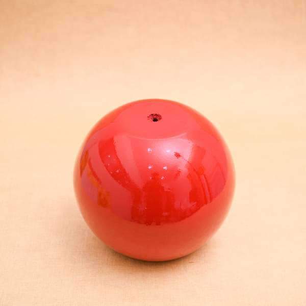 8 inch (20 cm) SML-002 Round Fiberglass Planter (Red) - Image 2
