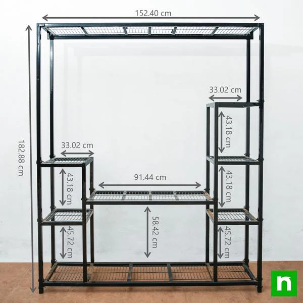 Bring eye-catching elegance with plants on metal stand for bright indirect light location - Image 4