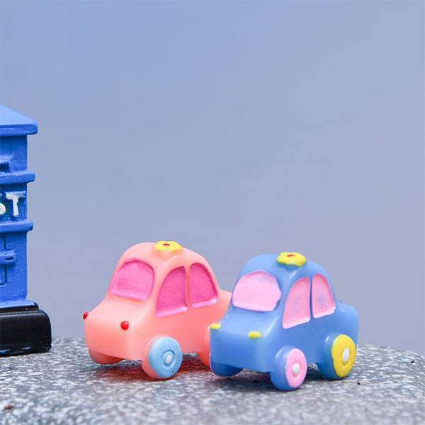 Car plastic miniature garden toy (Peace Color, Blue) - 2 Piece