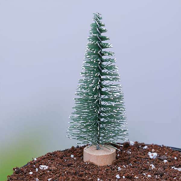 Christmas tree plastic miniature garden toy (Green) - 1 Piece