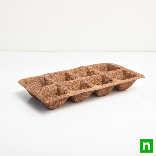 Coir Germination Tray (8 Cells, Square) (Set of 5) - Image 4