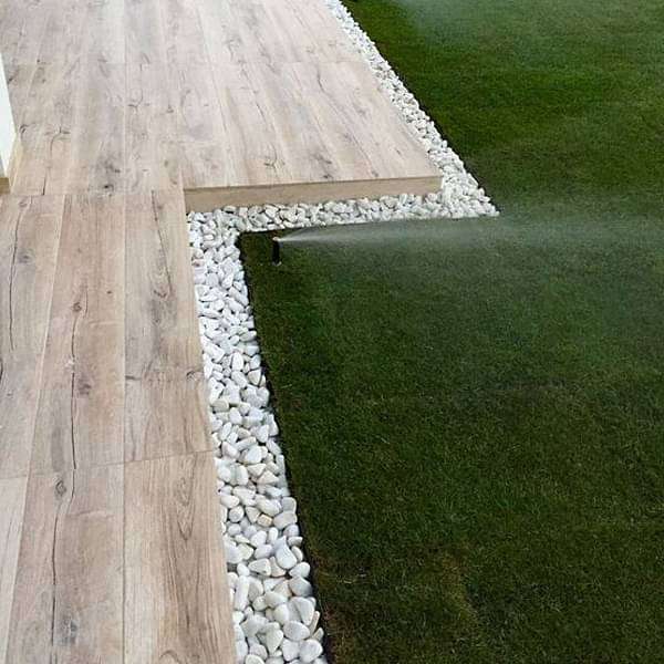DIY Garden Border with White Marble Pebbles - Image 2