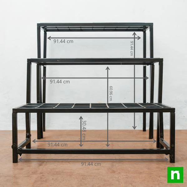 Fascinating indirect light houseplants on 3-tier metal stand - Image 3