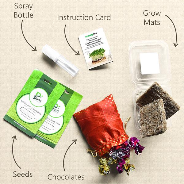 Gardening Made Easy with Microgreens Grow Mat Gardening Kit and Chocolate Gift Pack - Image 2