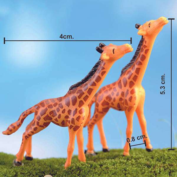 Giraffe plastic miniature garden toys - 1 Pair - Image 2