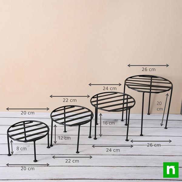 Metal Planter Stands (Round, Set of 4) - Image 2
