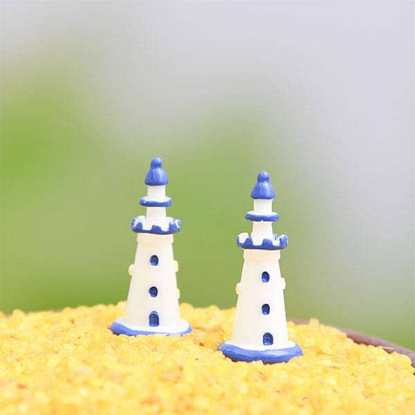 Light house plastic miniature garden toy - 1 Piece
