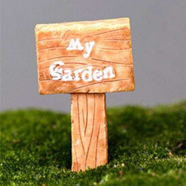 My garden signboard plastic miniature garden toy - 1 Piece