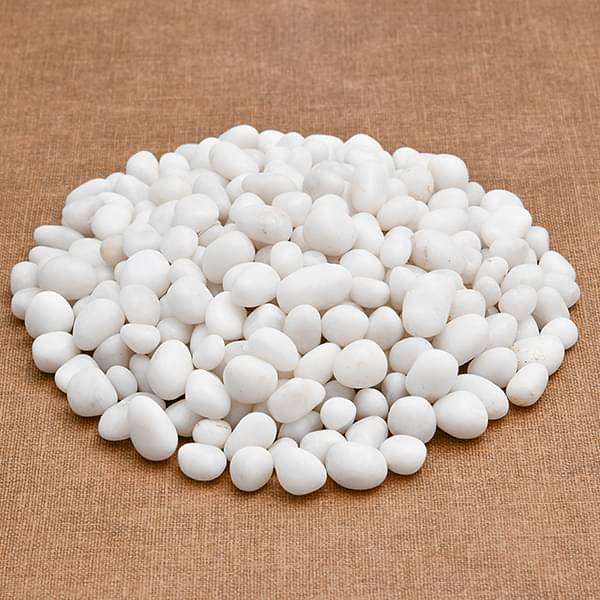 Super Marble Pebbles (White, Small, Polished) - 50 g