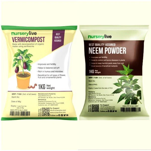 Pack of Vermicompost and Neem Cake for House Plants