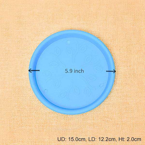 5.9 inch (15 cm) Round Plastic Plate for 6 inch (15 cm) Grower Pots (Sky Blue) (set of 6) - Image 2