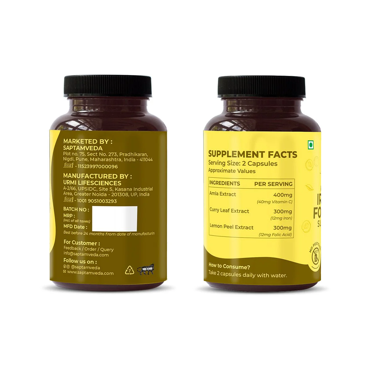 Iron and Folic Acid - 60 Capsules - Image 4