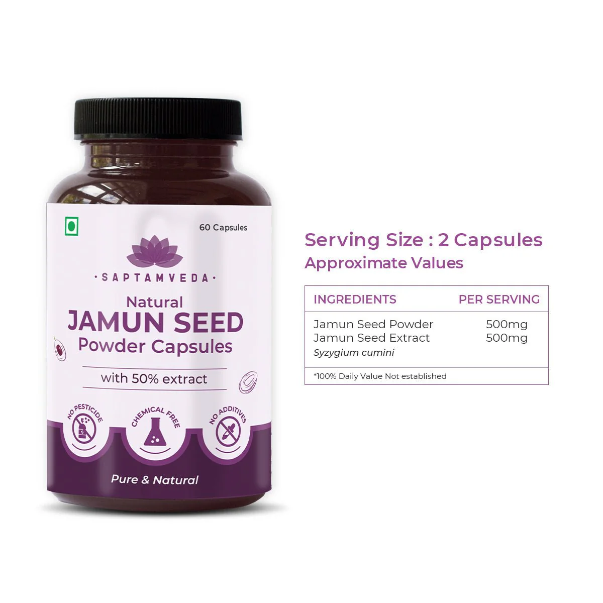 Jamun Seed - 60 Capsules - Image 6