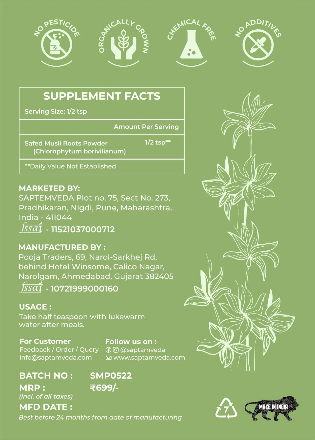Safed Musli Powder - 150 g - Image 5