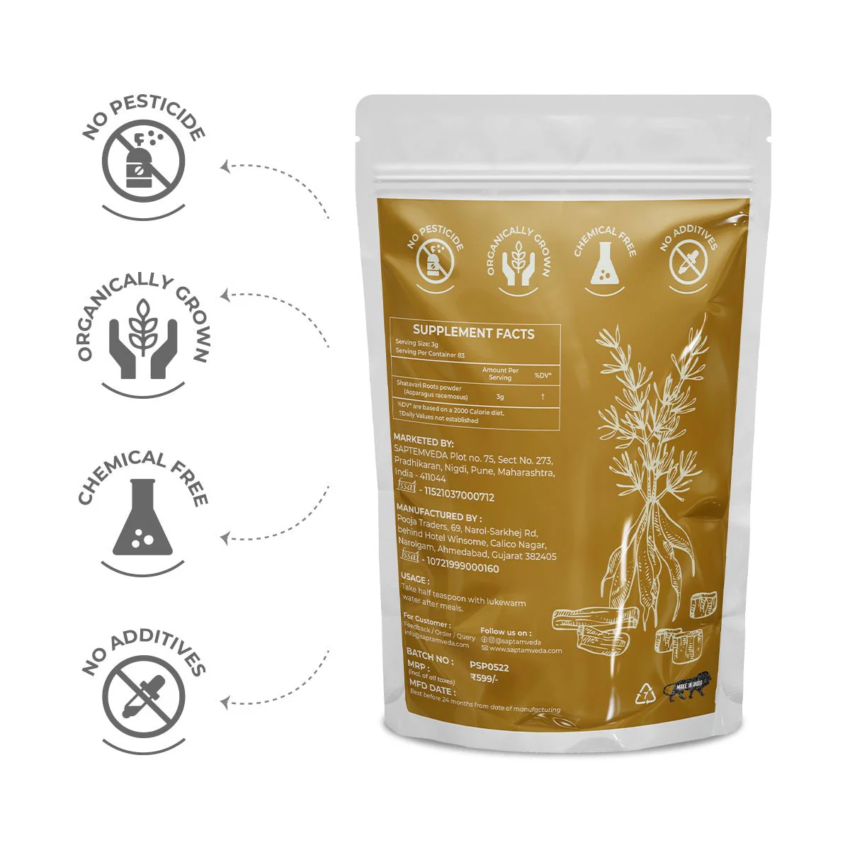 Shatavari Powder - 250 g - Image 2