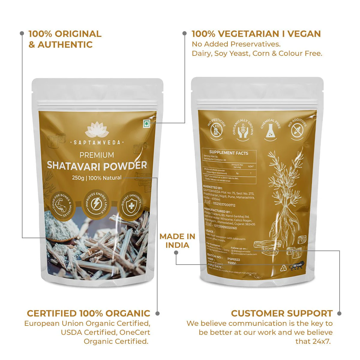 Shatavari Powder - 250 g - Image 3