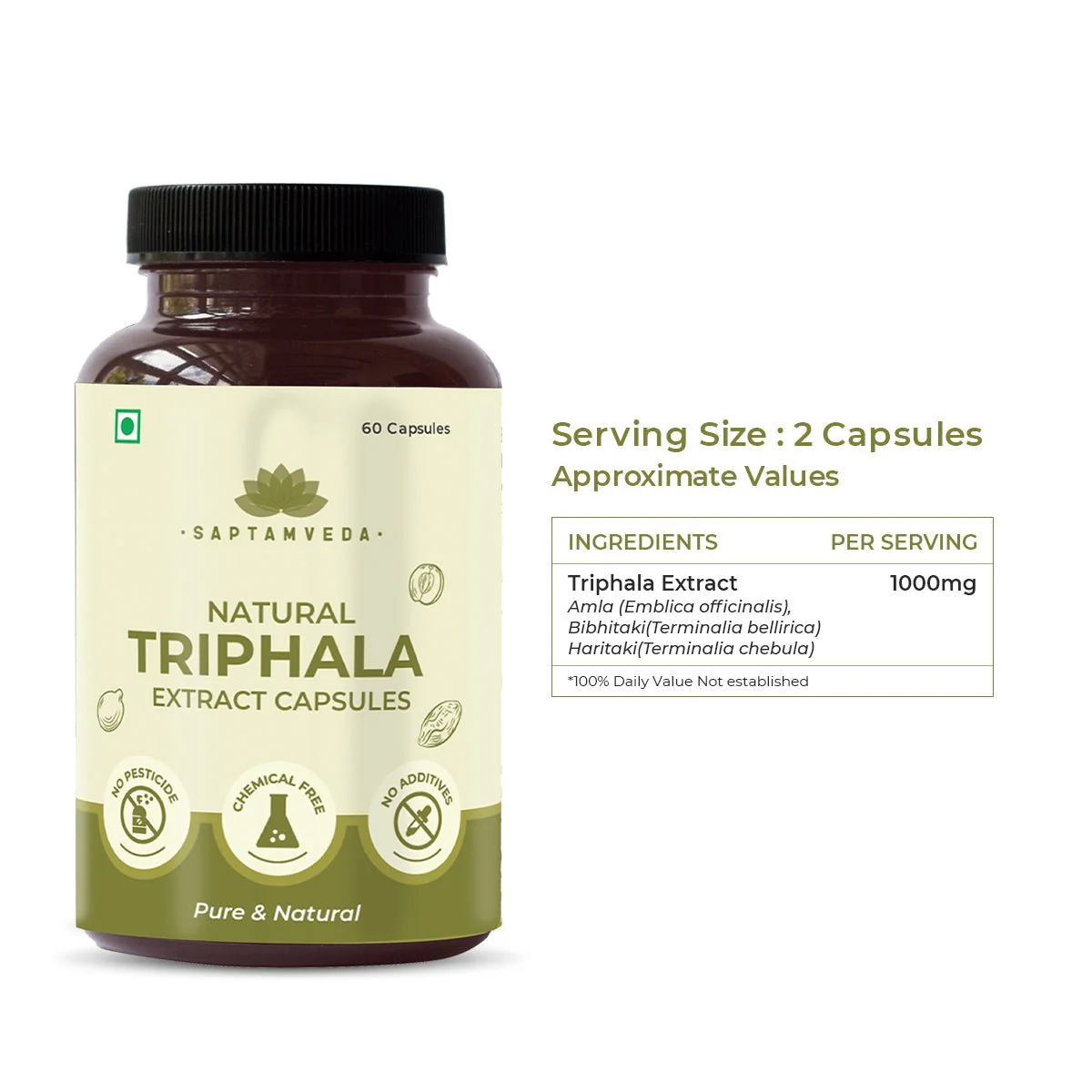 Triphala - 60 Capsules - Image 7